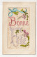 CARTE BRODEE - BONNE FETE - FLEURS - Andere & Zonder Classificatie