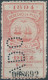 ARGENTINA,1894 Revenue Stamp Taxe Fiscal,RIGHT OF APARTMENT MUNICIPALITY OF CAPITAL TEN Animals Cattle(PERFIN) - Autres & Non Classés