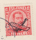 Iceland First Flight Erstflug SANDSKEID - REYKJAVIK 1939 Card Karte Aeroplane On 10 Aur King Chr. X. ERROR Variety - Covers & Documents