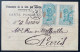 Carte DJIBOUTI " Le Parc Aux Chameau " N°50 Paire 5c Vert/bleu NOV 1900 Oblit Dateur De DJIBOUTI Pour PARIS - Cartas & Documentos