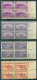 USA Series Of 15 Blocks See Scans Of Front And Back Mostly MNH Some Stamps Partly Detached - Strips & Multiples