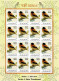 INDIA 2016 Mi 3009-3012 BIRDS 4 X MINT FULL SHEETS ** - Blokken & Velletjes