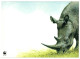 White Rhinocero Unused WWF Postcard. Publisher World Wide Fund For Nature, 1980s; 11x15.5cm - Rhinocéros