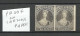 New Zealand 1855 Chalon Head 2d Hausberg's Imperf Proof As Pair In Black On White Card - Ungebraucht