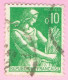 France, N° 1231 Obl. - Type Moissonneuse - 1957-1959 Mietitrice