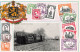 Représentation De Timbres - Souvenir De La Belgique - Arrivée Du Vicinal Au Village - Carte Postale Ancienne - Timbres (représentations)