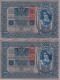 PAREJA CORRELATIVA DE AUSTRIA DE 1000 KRONEN DEL AÑO 1902 SIN CIRCULAR (UNC) (BANK NOTE) - Autriche