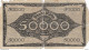 Allemagne   50000 Mark   1923  Ce Billet  A Circulé -  Vente  En L'etat - 50000 Mark