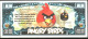 USA - FANTASY NOTE - ANGRY  BIRDS , THE  VIDEO  GAME -  UNC - Other & Unclassified