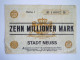 2023 - 1153  BILLET De 10 000 000  MARK  -  STADT  NEUSS  17  SEPT 1923   XXX - 10 Millionen Mark