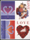 USA UX279 Postal Cards 2 Sheetlets Of Four LOVE SWANS 1997 Cat.$32.00 - Cygnes