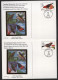 UX293-96 TROPICAL BIRDS FDC Colorano Silk Cachets 1998 - 1981-00