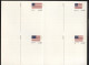 Delcampe - UX320a-36a Postal Cards 5 Sheetlets Of Four STARS AND STRIPES 2000 Cat.$38.00 - 1981-00