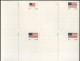 Delcampe - UX320a-36a Postal Cards 5 Sheetlets Of Four STARS AND STRIPES 2000 Cat.$38.00 - 1981-00