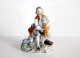 STATUETTE PORCELAINE De SITZENDORF FIGURINE PERSONNAGE HOMME CORNEMUSE MENESTREL (1505.3) - Sonstige & Ohne Zuordnung