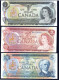 1524..CANADA. .1973 $1,1974 $ 2,1972 $5 CIRCULATED LOT.NICE CONDITION,7 SCANS - Canada