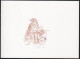 BELGIUM(1997) Eurasian Skylark (Alauda Arvensis). Die Proof In Brown Signed By The Engraver. Scott No 1651.  - Proofs & Reprints
