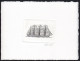 BELGIUM(1995) Sailing Ship Kruzenstern. Die Proof In Black Signed By The Engraver. Scott No 1591.  - Proeven & Herdruk