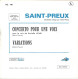 Saint-Preux " Concerto Pour Une Voix " Disque Vinyle 45 Tours - AZ N° SG. 140 - Classica