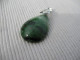 Pendentif En Argent Massif 925, Et Cabochon De Zoisite Naturelle Verte  B856 - Colgantes