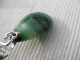 Delcampe - Pendentif En Argent Massif 925, Et Cabochon De Zoisite Naturelle Verte  B856 - Pendentifs