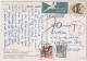 454 Rotrand-Fledermausfisch Auf Nachtaxierter Postkarte Gelaufen Ab Johannesburg In Die Schweiz Nach Davos Platz - Brieven En Documenten