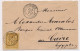 BFE LETTRE TYPE SAGE 25C CONSTANTINOPLE VIA SMYRNE ALEXANDRIE POUR LE CAIRE EGYPTE COVER TURKEY - Covers & Documents