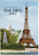 France Postcard La Tour Eiffel Paris Sent To Germany 29-4-1968 With Red Meter Cancel - Tour Eiffel