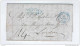 Précurseur BRUXELLES 1839 Vers Londres - Cachet Oval Bleu FRANCO OSTENDE - Port 1 / 4  --  B4/088 - 1830-1849 (Belgique Indépendante)