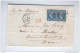 Lettre France Paire TP 22 PARIS 1863 Vers BOUILLON - Entrée Belge Par ARLON (PEU COMMUN)  --  B5/657 - Grenzübergangsstellen