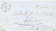ZZ225 - Lettre Précurseur MAUBERT FONTAINE 1853 (Boite D Rouge ) Vers CERFONTAINE - FRANCE Par DINANT - Doorgangstempels