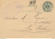 291/28 - Entier Postal Lion Couché BRAINE LE COMTE 1886 - Boite Urbaine RE De MARCHE Lez ECAUSSINES - Correo Rural