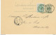 DDW603 - Entier Postal Lion Couché VISE 1889 Vers MAESTRICHT - Boite Rurale Petit  K Expédiée De NEUFCHATEAU - Landpost (Ruralpost)