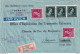 DDY 635 - Papiers D' Affaire Recommandés PAR AVION TP Col Ouvert V BRUXELLES 1946 Vers BOMA Congo Belge - TARIF 18 F - 1936-1957 Open Kraag