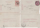 DDY 312 - 2 X Carte-Lettre Fine Barbe 1894/95 Vers Echevin Dubois Et Fermier Grégoire à CHASTRES Lez WALCOURT - Cartes-lettres