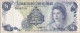 BILLETE DE CAYMAN ISLANDS DE 1 DOLLAR DEL AÑO 1974  (BANKNOTE) PEZ-FISH - Islas Caimán