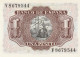 ESPAÑA. 2 BILLETES CORRELATIVOS DE 1 PESETA 1953. Marqués De Santa Cruz, Serie V. Pick 144. SC. (004) - 1-2 Pesetas