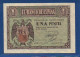 SPAIN - P.107a – 1 PESETA 28.02.1938 AUNC, S/n F5031326 - 1-2 Peseten