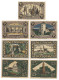 Notgeld Notgeldserie Rheinsberg Mark 2x 25 2x 50 3x 75 Pfennig - Collections