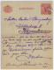 SUÈDE / SWEDEN - 1917 - Letter-Card Mi.K13 10ö Red (d.816) Used From MELLÖSA To COPENHAGEN, Denmark - Postwaardestukken