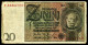 A8  ALLEMAGNE   BILLETS DU MONDE     GERMANY  BANKNOTES  20  REICHSMARK 1929 - Colecciones