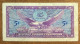 USA MPC 5 Cents Military Payment Series 641 VF Banknote Note 1964 Using In Vietnam Viet Nam - Plate # 1 / 2 Photos - 1965-1968 - Reeksen 641