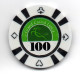 GETTONE, TOKEN, FICHE CASINO' LIPICA/LIPIZZA (SLOVENIA) 100 LIRE Colore VERDE - Casino