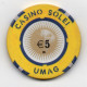 GETTONE, TOKEN, FICHE CASINO' "SOLEI" UMAG/UMAGO (CROAZIA) 5 € (EURO) - Casino