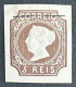 POR0001RMH1 - Queen D. Maria II - 5 Reis MH Non Perforated Reprinted Stamp - Portugal - 1885 - Ongebruikt