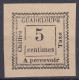 GUADELOUPE : TAXE CARREE N° 6 NEUF ** GOMME COLONIALE SANS CHARNIERE - TB MARGES - Timbres-taxe