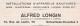 Ancienne Facture Oude Factuur  SCHAERBEEK  Rue De Locht, 70 ALFRED LONGIN Placement Eau Gaz Zinc Sanitaire Lavabo évier - Electricity & Gas