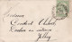 L Carte De Visite  TP Perforé L.K.  Obl ST JOSSE TEN NOODe 1904 Vers JALHAY Cfr Verso - 1863-09