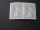 GREECE 1917 Provisional Goverment Issue 25λ Imperforate Pair On Watermarked Paper MLH.. - Ungebraucht