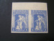 GREECE 1917 Provisional Goverment Issue 1Δ Imperforate Pair On Watermarked Paper MLH.. - Neufs